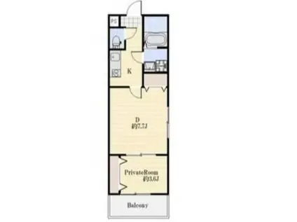 アプローズ加古川(1LDK/3階)の間取り写真