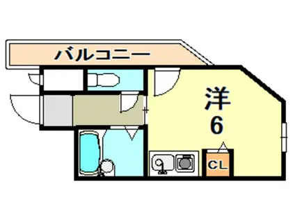 千代が丘マンション(ワンルーム/2階)の間取り写真