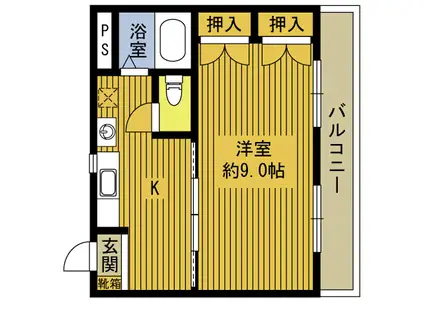 春日Rアパートメント(1K/1階)の間取り写真