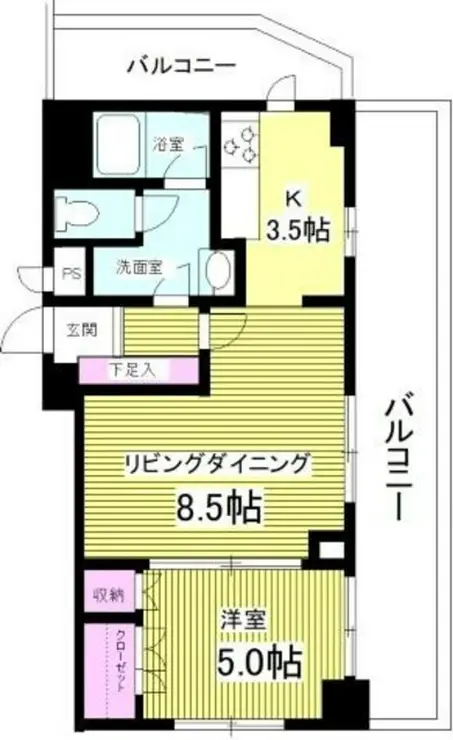 パームス鷺宮 8階階 間取り