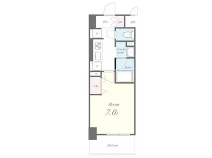 カサ・フェリーチェ(1K/2階)の間取り写真