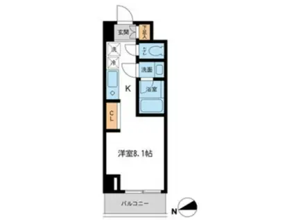 レジデンス雪谷大塚(ワンルーム/2階)の間取り写真