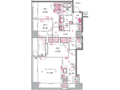 アイコニックタワー 新潟ステーション(3LDK/24階)の間取り写真