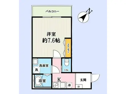 キャメル川越都A(1K/3階)の間取り写真