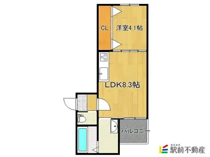 T-REGNOBSF-GAIAI(1LDK/3階)の間取り写真