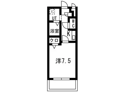 MERCI(1K/1階)の間取り写真