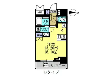 ルーラル二十四番館(1K/7階)の間取り写真