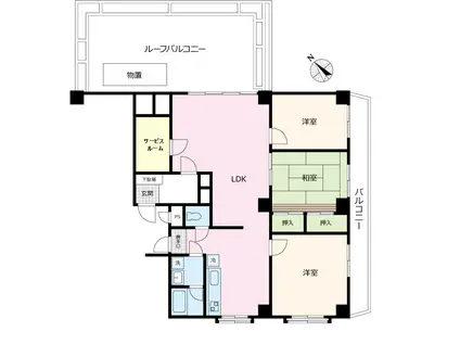 文京ハイツ(3SLDK/13階)の間取り写真