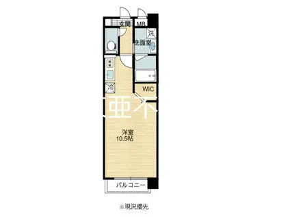 TAMUKAE SIX(ワンルーム/3階)の間取り写真