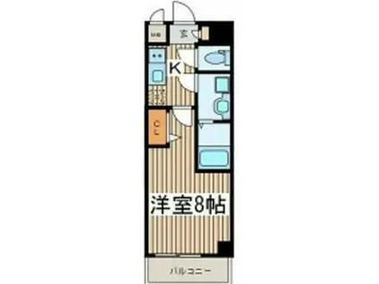 エスリード上前津エアスタ(1K/9階)の間取り写真