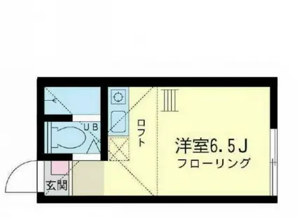ユナイト天王町リボンヌ(ワンルーム/1階)の間取り写真