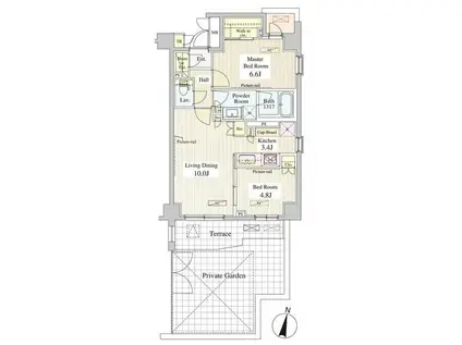 ル・シュクレ永福(2LDK/1階)の間取り写真