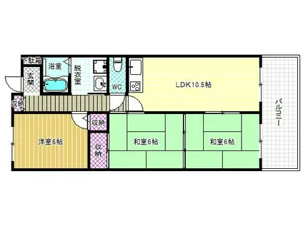 ペーンヴィラージュ(3LDK/1階)の間取り写真