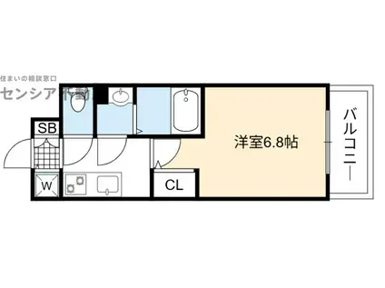 エスリード大阪京橋フロレゾン(1K/4階)の間取り写真