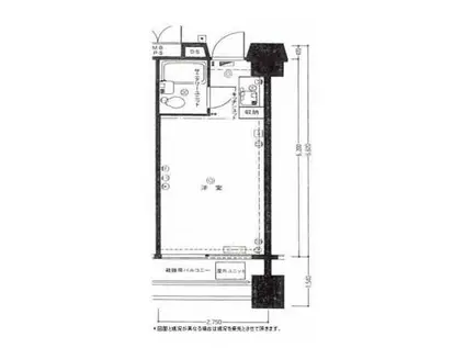 東京ロイヤルプラザ(ワンルーム/6階)の間取り写真