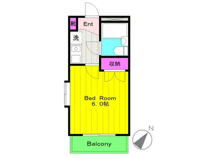 イジェント生田(1K/1階)の間取り写真