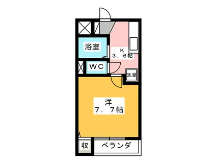 コート南烏山(1K/2階)の間取り写真