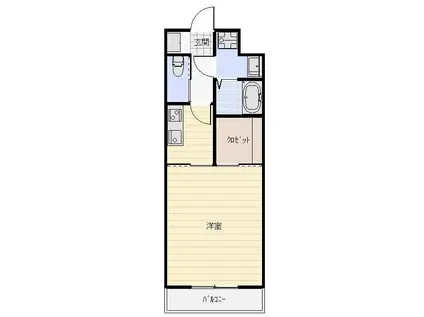 アルトモンターニュ(1SK/2階)の間取り写真