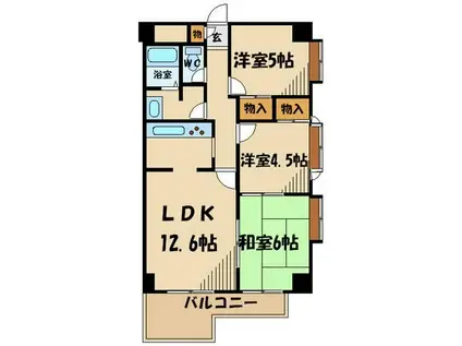 ロイヤルパーク(3LDK/4階)の間取り写真
