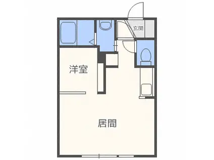 HS414(1LDK/4階)の間取り写真