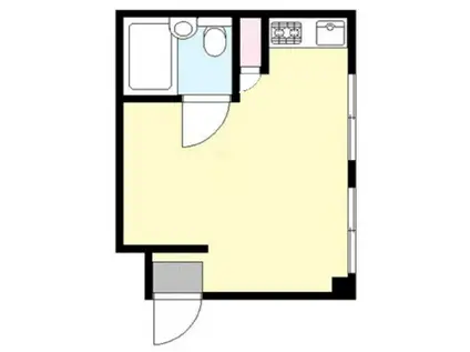 樫山ビル若葉荘(ワンルーム/2階)の間取り写真