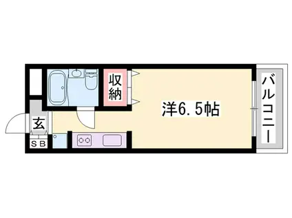 ジュネス北在家(ワンルーム/4階)の間取り写真