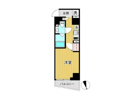 SHOKEN RESIDENCE横浜山手(1K/7階)の間取り写真