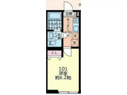 シティハイツ相模台(1K/1階)の間取り写真