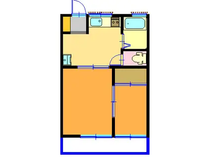 スターハイツ(2K/1階)の間取り写真