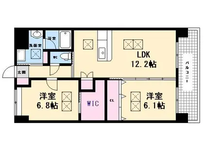 桜レジデンス横川(2LDK/3階)の間取り写真