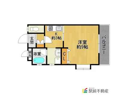 レグルスクレール(1K/2階)の間取り写真