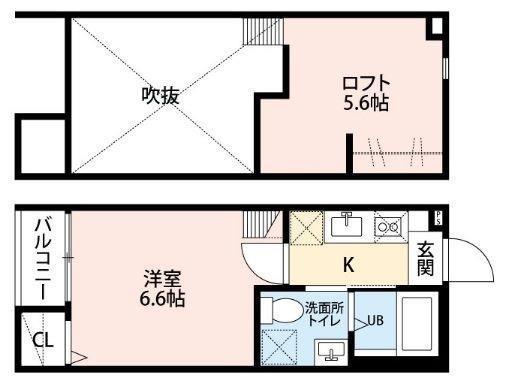 スペリアージュ(1K/2階)の間取り写真