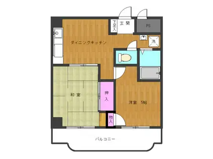 チェリーコーポ(2DK/4階)の間取り写真