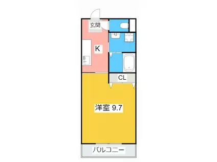 ソフィア21(1K/2階)の間取り写真