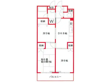 サンクレスト中村橋(3DK/1階)の間取り写真