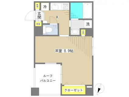 MORI MANSIONII(1K/2階)の間取り写真