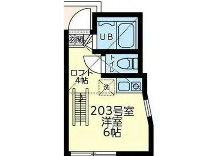 ユナイト田浦フローリアン(1K/2階)の間取り写真