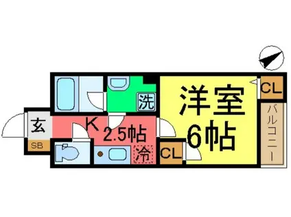 シース新小岩(1K/1階)の間取り写真