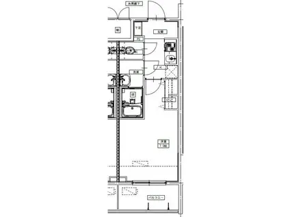 S-RESIDENCE四日市駅前COULEUR(1K/4階)の間取り写真