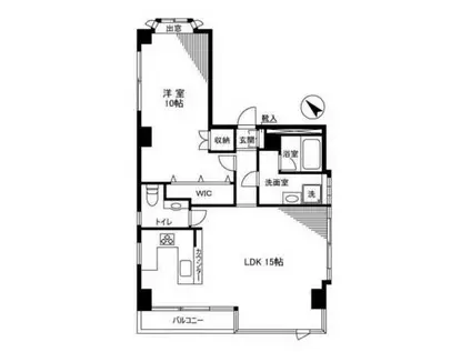 ルトゥール駒込(1LDK/6階)の間取り写真
