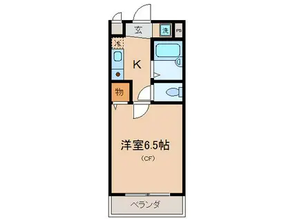 コンフォートヴィレッジ内田(1K/3階)の間取り写真