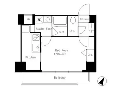 ワイ&エルフ(1K/5階)の間取り写真