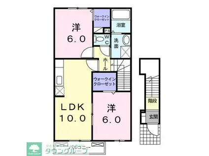 イストワールII(2LDK/2階)の間取り写真