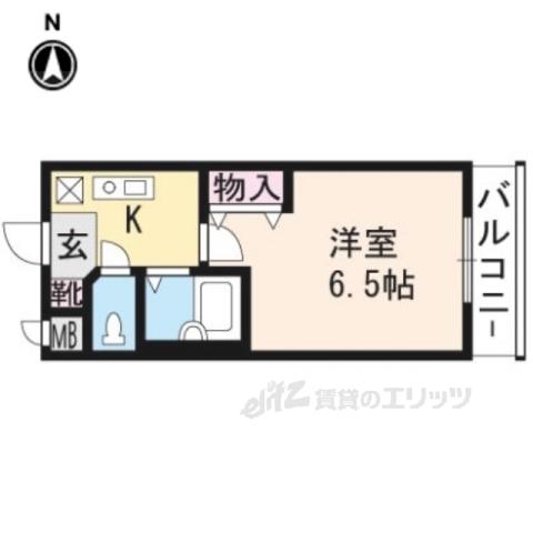 プレサンス京都烏丸御池(1K/3階)の間取り写真