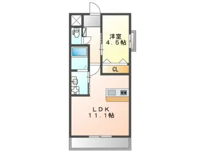 グランクレスト ホームメイト吹田店管理物件(1LDK/3階)の間取り写真