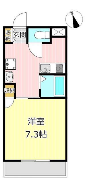 A-LIFE初生(1K/2階)の間取り写真