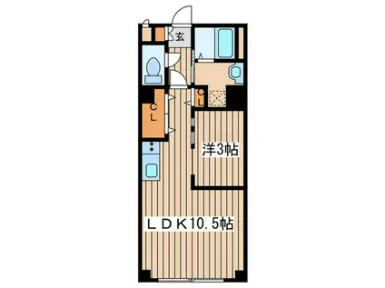 シャルムN18(1LDK/3階)の間取り写真