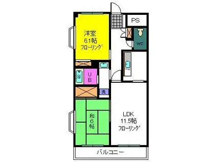 西葛西 2LDK 4階(2LDK/4階)の間取り写真