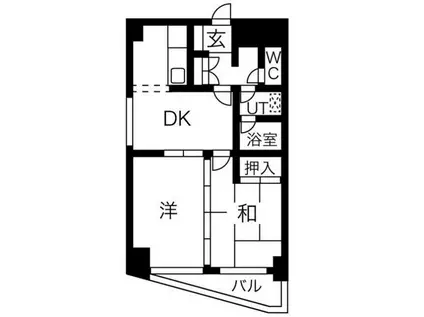 セントラルハイツ金山(2DK/6階)の間取り写真