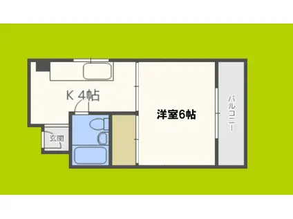 田村ビル(1K/5階)の間取り写真